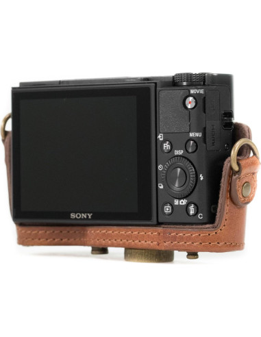 Funda de Cuero Genuino MegaGear para Cámara Sony Cyber-Shot