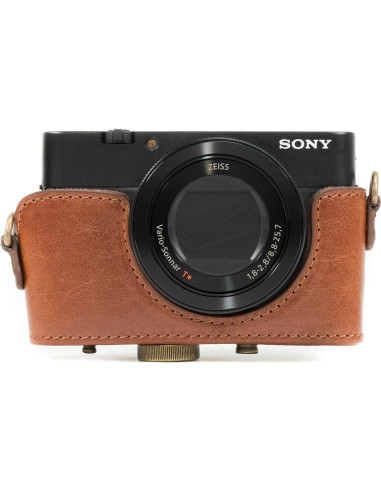 Funda de Cuero Genuino MegaGear para Cámara Sony Cyber-Shot