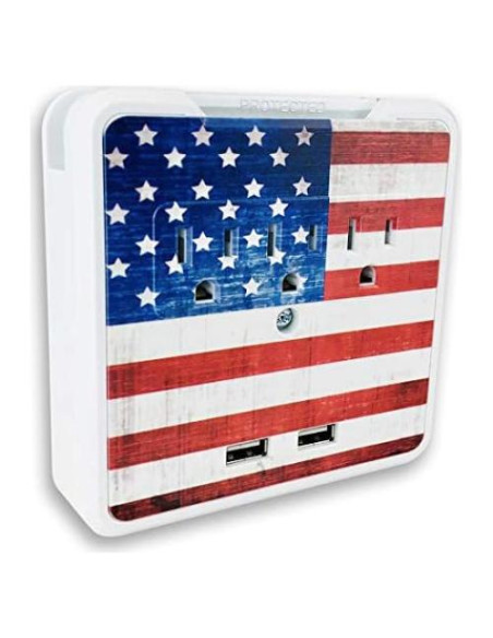 Protector de Sobretensión Decorativo Glamsockets 3 Salidas USB