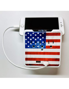 Protector de Sobretensión Decorativo Glamsockets 3 Salidas USB 2