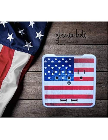 Protector de Sobretensión Decorativo Glamsockets 3 Salidas USB