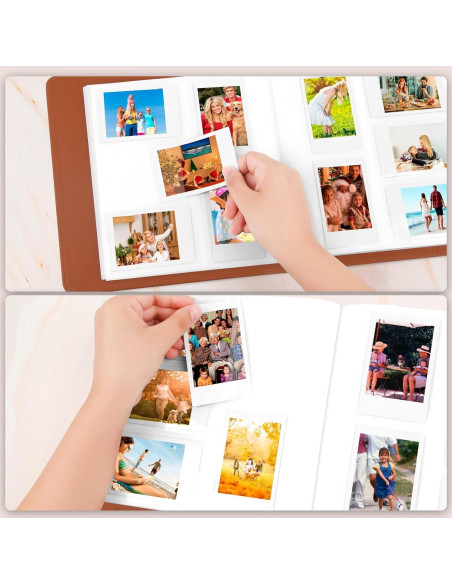 Álbum de Fotos 360 Bolsillos Ruibytree Marrón para Instax Mini