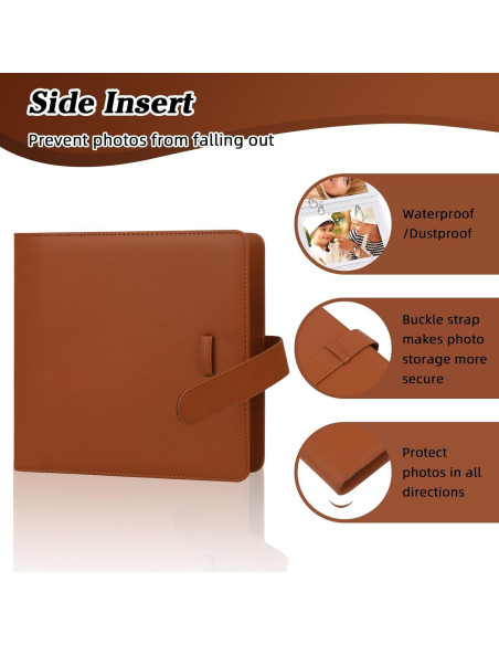 Álbum de Fotos 360 Bolsillos Ruibytree Marrón para Instax Mini