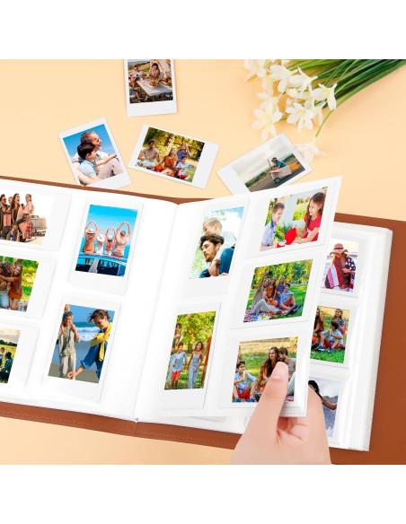 Álbum de Fotos 360 Bolsillos Ruibytree Marrón para Instax Mini