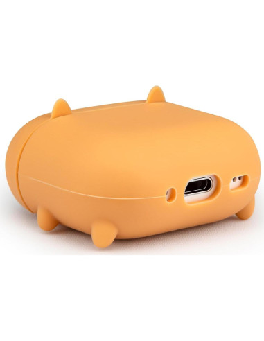 Funda de Silicona Amarilla para AirPods 4 YONOCOSTA 3D Corgi