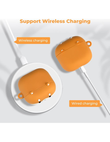 Funda de Silicona Amarilla para AirPods 4 YONOCOSTA 3D Corgi