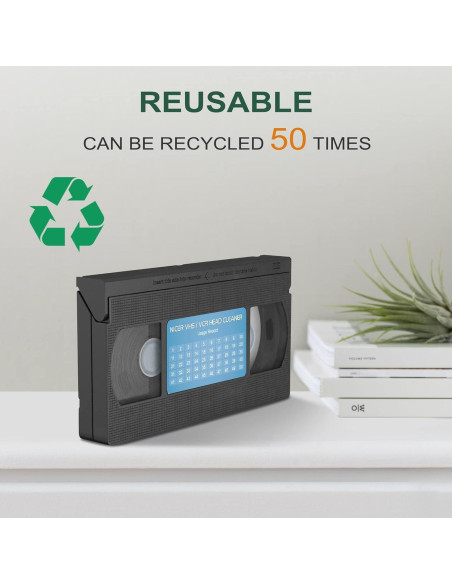 Limpiador de Cabezas VCR Nicer para VHS - Cinta Reutilizable