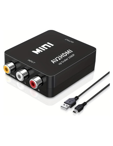 Convertidor RCA a HDMI 1080P Mini AV YH-AV-Black