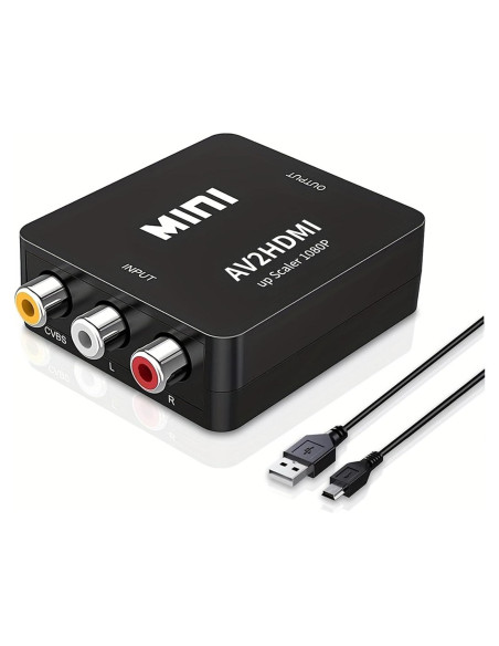 Convertidor RCA a HDMI 1080P Mini AV YH-AV-Black