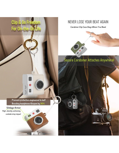 Funda de Silicona para AirPods 4 CMGOE con Correa y Kit de Limpieza