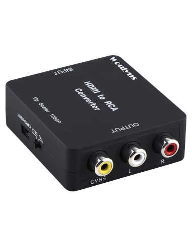 Convertidor HDMI a RCA Wonlyus 1080P Soporta PAL/NTSC