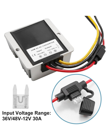 Convertidor Regulador 36V/48V a 12V 30A 360W EATAKWARD IP68