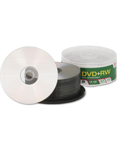Discos DVD+RW Verbatim 4.7GB 4X Carrete 30 Unidades