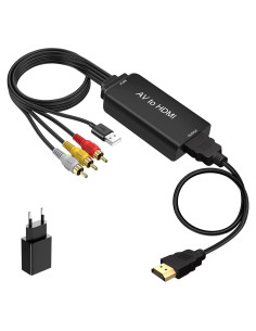 Convertidor AV a HDMI 1080P Ozvavzk para PS2, N64, DVD