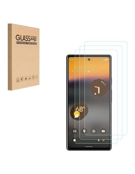 3 Protectores de Pantalla Vidrio Templado ZYHKJYL para Google Pixel 6A
