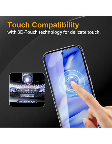 Paquete 3 Protectores Pantalla Vidrio Templado Nixinioo Google Pixel 9A