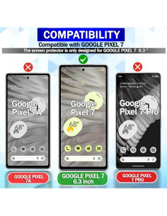 Protector de Pantalla RKINC para Google Pixel 7 - 3 Unidades Vidrio Templado 0.33mm 2