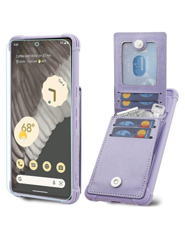 Funda de Cartera VANAVAGY para Google Pixel 7 Pro Púrpura