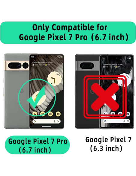 Funda de Cartera VANAVAGY para Google Pixel 7 Pro Púrpura