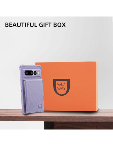 Funda de Cartera VANAVAGY para Google Pixel 7 Pro Púrpura