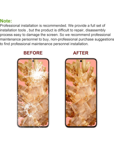 Cristal de Lente Frontal Reemplazo para Pixel 8 con Kit