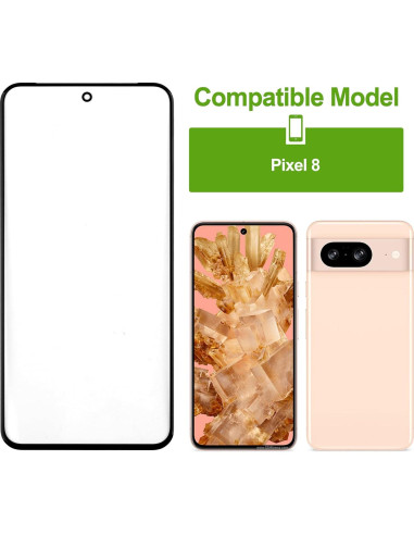 Cristal de Lente Frontal Reemplazo para Pixel 8 con Kit