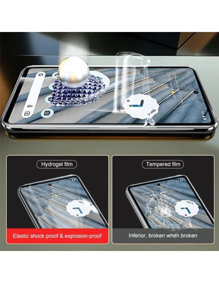 Paquete de 2 Protectores de Pantalla Hidrogel Foebxxs para Google Pixel 8 Pro