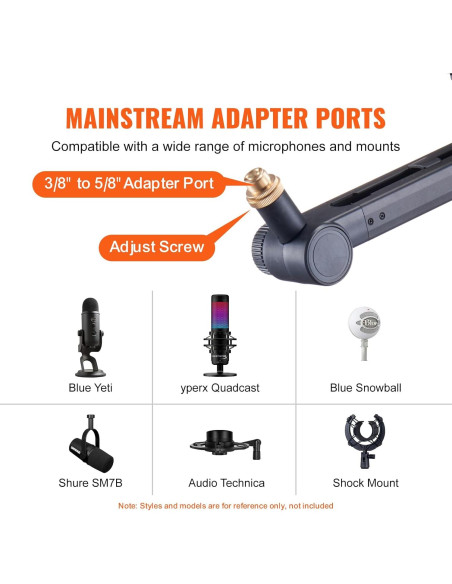 Brazo de Micrófono VEVOR AK-V6 Ajustable 1.5 kg 360