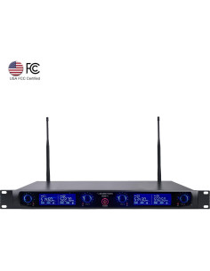 Sistema de micrófono inalámbrico UHF 4 canales Sound Town NESO-F4HH 2