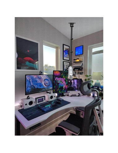 Soporte de Micrófono de Techo/Pared Negro 40.5" con Adaptadores