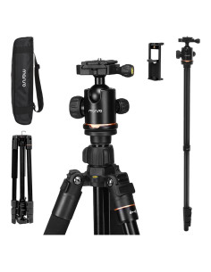 Trípode de Cámara Mosiso 164 cm Aluminio 5 kg Bolsa y Monopie