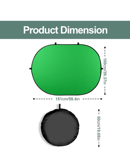 Fondo Verde Azul Portátil EMART 2-en-1 100x150 cm