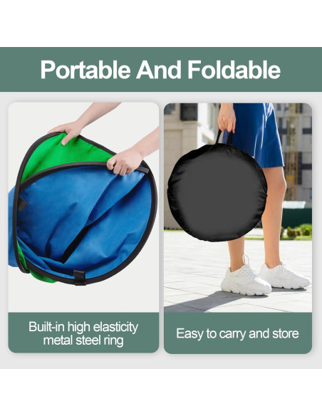 Fondo Verde Azul Portátil EMART 2-en-1 100x150 cm