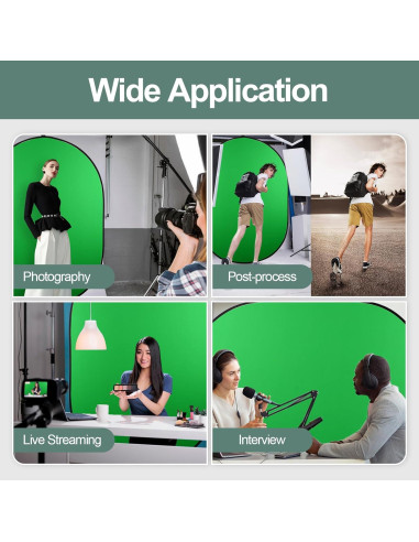 Fondo Verde Azul Portátil EMART 2-en-1 100x150 cm