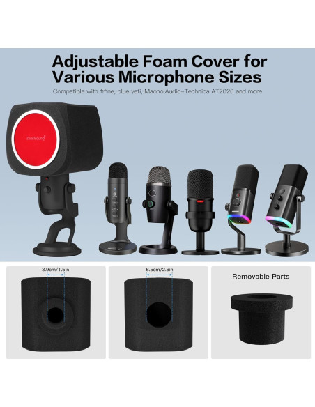 Micrófono Gaming ZealSound K66B con Filtro Pop y Soporte