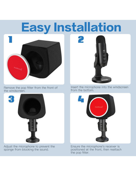 Micrófono Gaming ZealSound K66B con Filtro Pop y Soporte