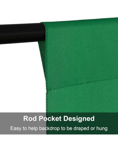 Fondo de Fotografía Joccun 5x2.1m Verde de Poliéster