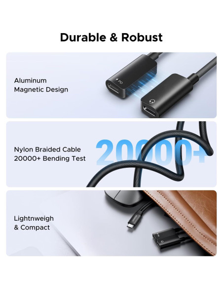 Adaptador USB C UGREEN 1 en 2 Audio y Carga 60W PD