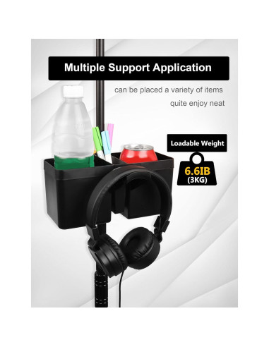 Soporte Doble para Taza y Auriculares Mr.Power - Universal