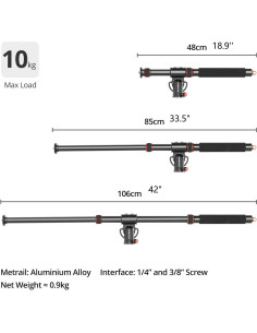 Brazo de Trípode AMBITFUL GM104 106cm Ajustable 10kg 2