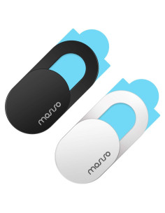 Cubierta de Webcam MOSISO Ultra Delgado 2 Piezas Blanco Negro