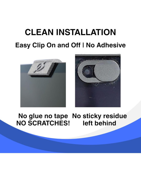 Cubierta de Webcam Gadget Ray - 6 Piezas Flexibles para Laptop y Tablet