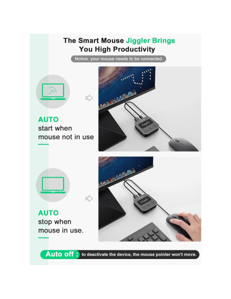 Agitador de Ratón Indetectable VAYDEER X3 Plus USB Automático