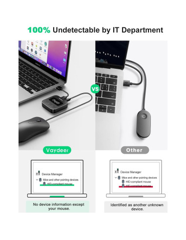 Agitador de Ratón Indetectable VAYDEER X3 Plus USB Automático