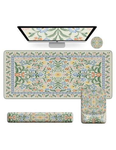 Alfombrilla de Escritorio Ergonómica iCasso Verde 4 en 1