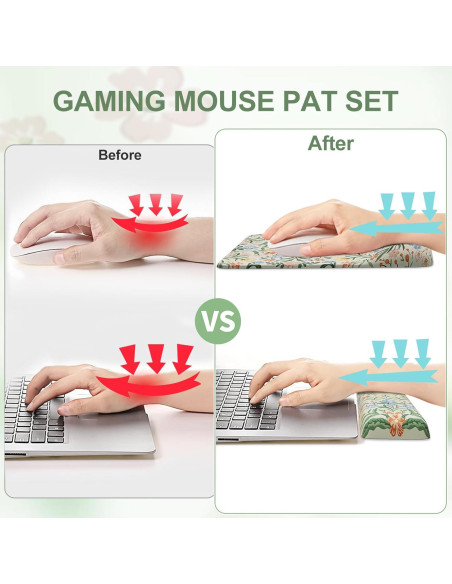 Alfombrilla de Escritorio Ergonómica iCasso Verde 4 en 1