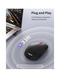 Ratón Inalámbrico wegear MW17 Mini Ergonómico 4000 DPI Negro 2