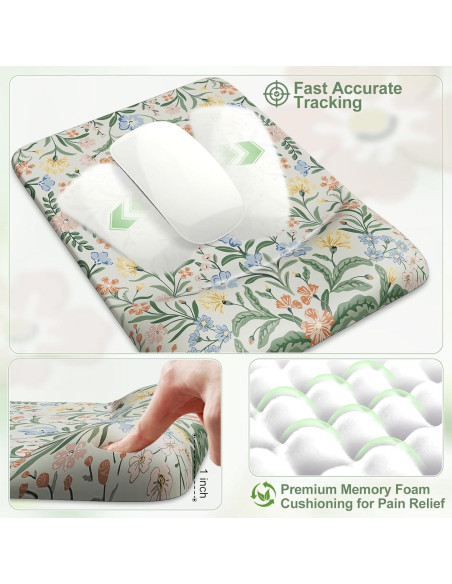 Alfombrilla de Escritorio Ergonómica iCasso Verde 4 en 1