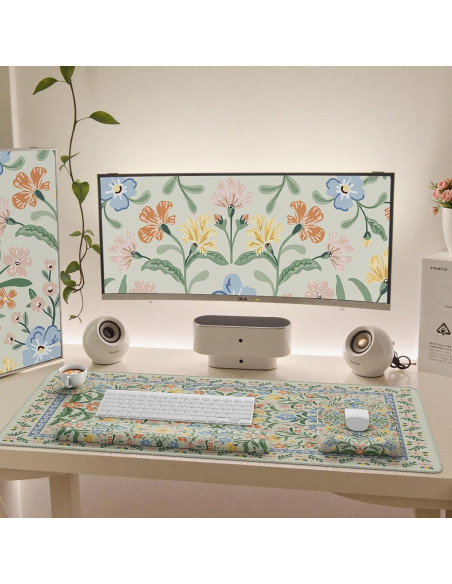 Alfombrilla de Escritorio Ergonómica iCasso Verde 4 en 1