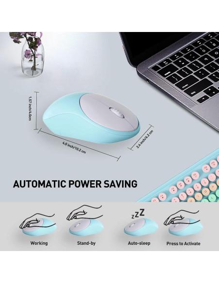 Combo Teclado y Ratón Inalámbricos FD EK8870 - Ergonomía y Silencio